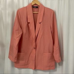 Vintage block island by marina pappas coral blazer size 16